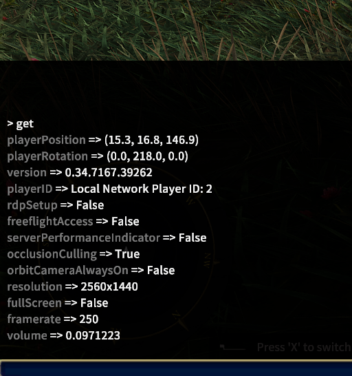 The output of get